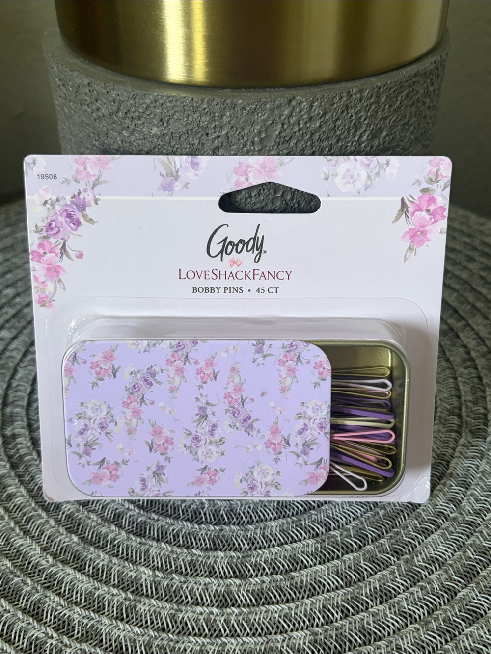Love Shack Fancy X Goody Happy Thoughts Matchbox Bobby Pins Hibiscus